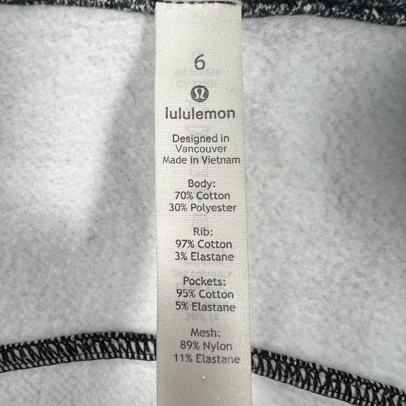 Lululemon Scuba Hoodie Womens 6 Full Zip Gray Sweatshirt Light Cotton Fleece - Picture 5 of 9